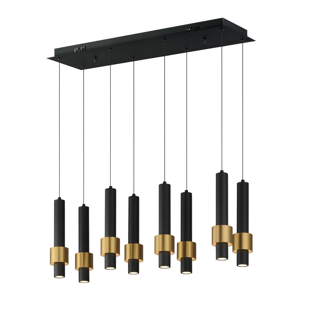 Reveal 9.75 Inch Linear Pendant – Black / Gold – E24758-BKGLD