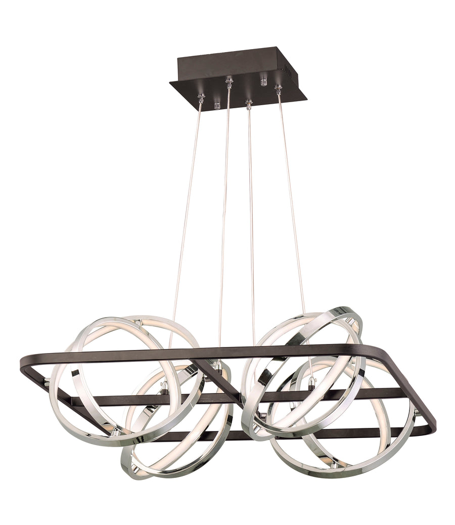 ET2 Lighting E24789-BKPC Single Pendant - Black / Polished Chrome