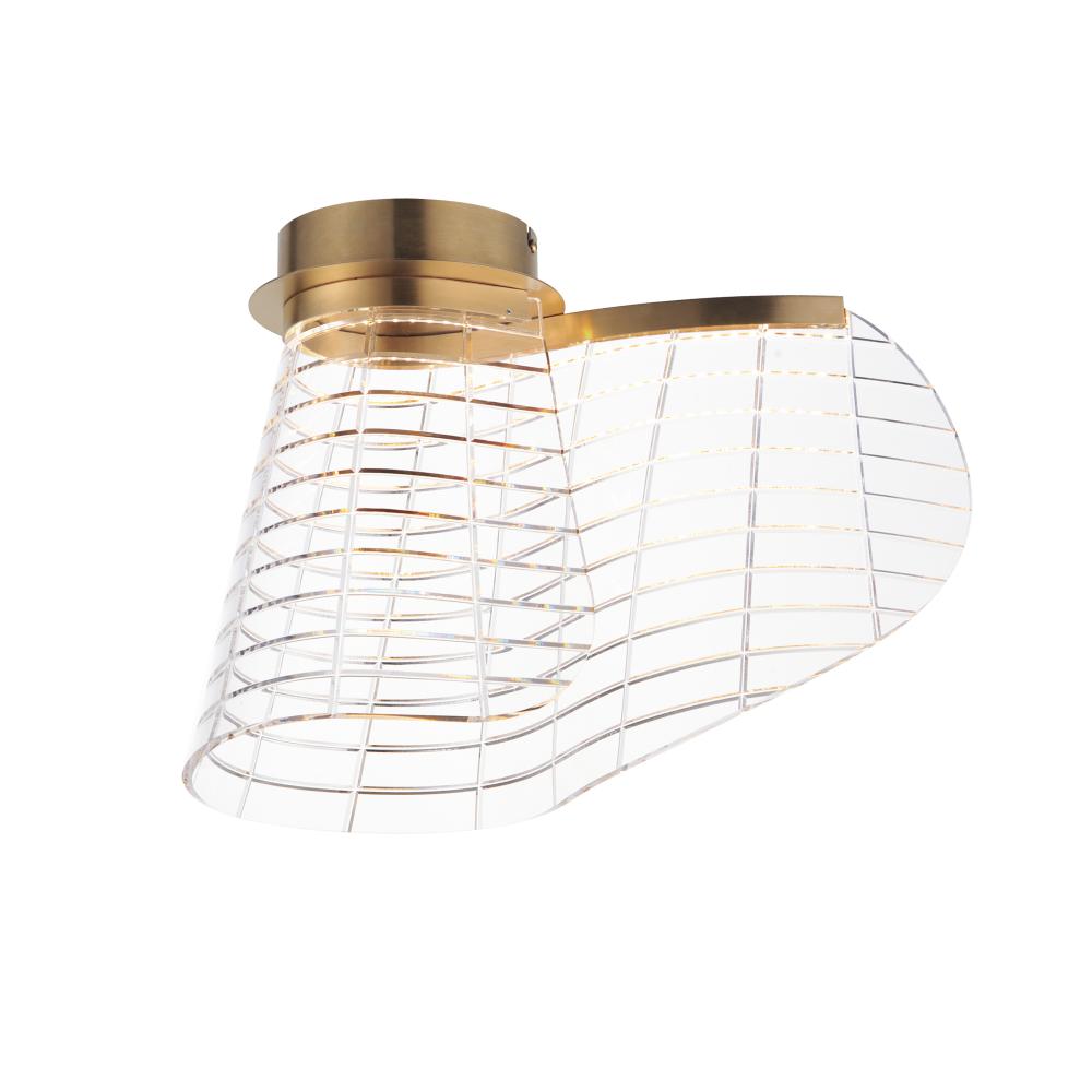 Tartan 10 Inch Flush Mount Ceiling Light – Brushed Champagne – E24810-82BCN