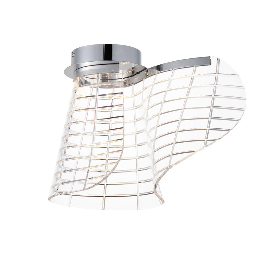 Tartan 10 Inch Flush Mount Ceiling Light – Polished Chrome – E24810-82PC