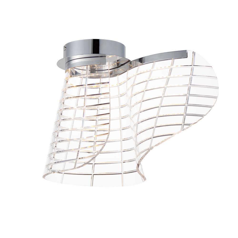 Tartan 10 Inch Flush Mount Ceiling Light – Polished Chrome – E24810-82PC