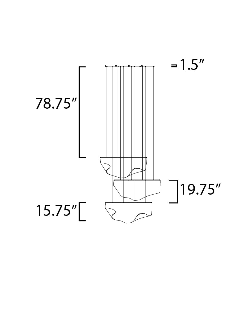 17.5 Inch Pendant – French Gold