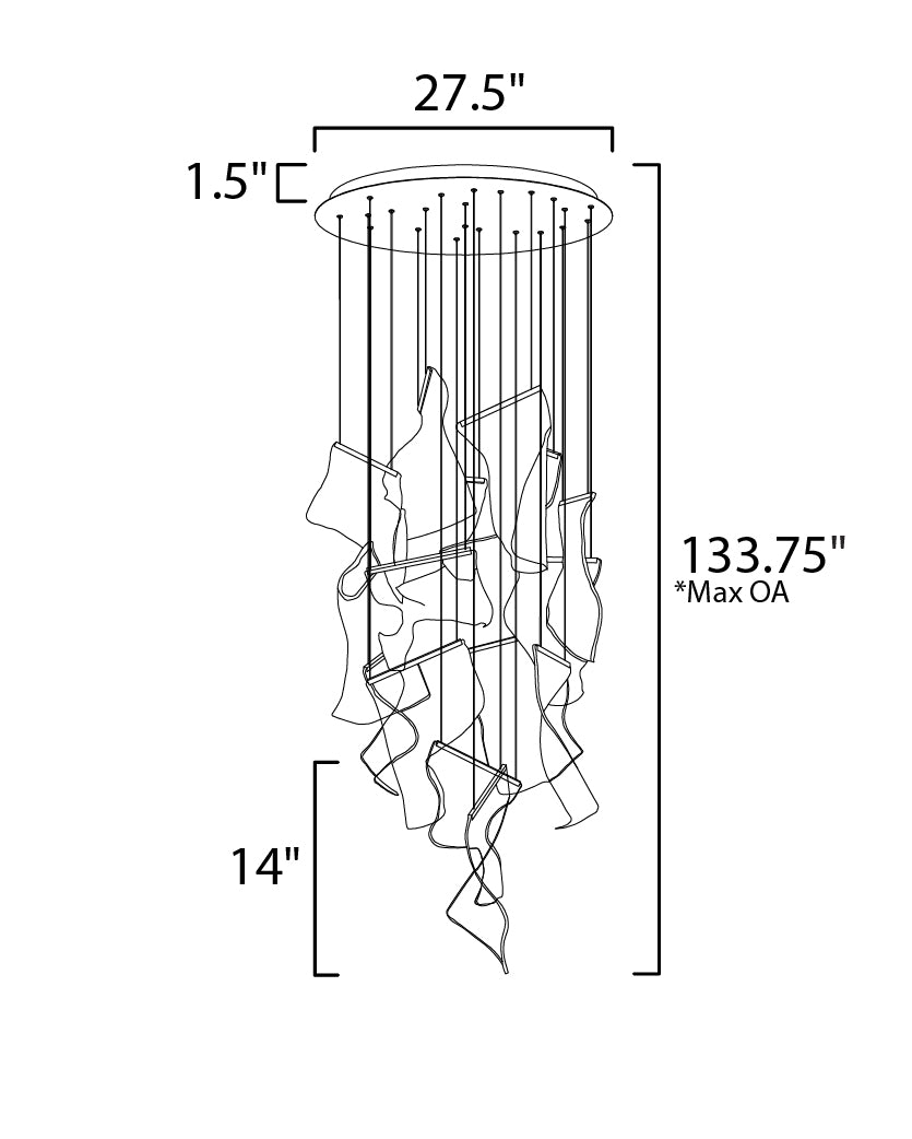27.5 Inch Pendant – Polished Chrome