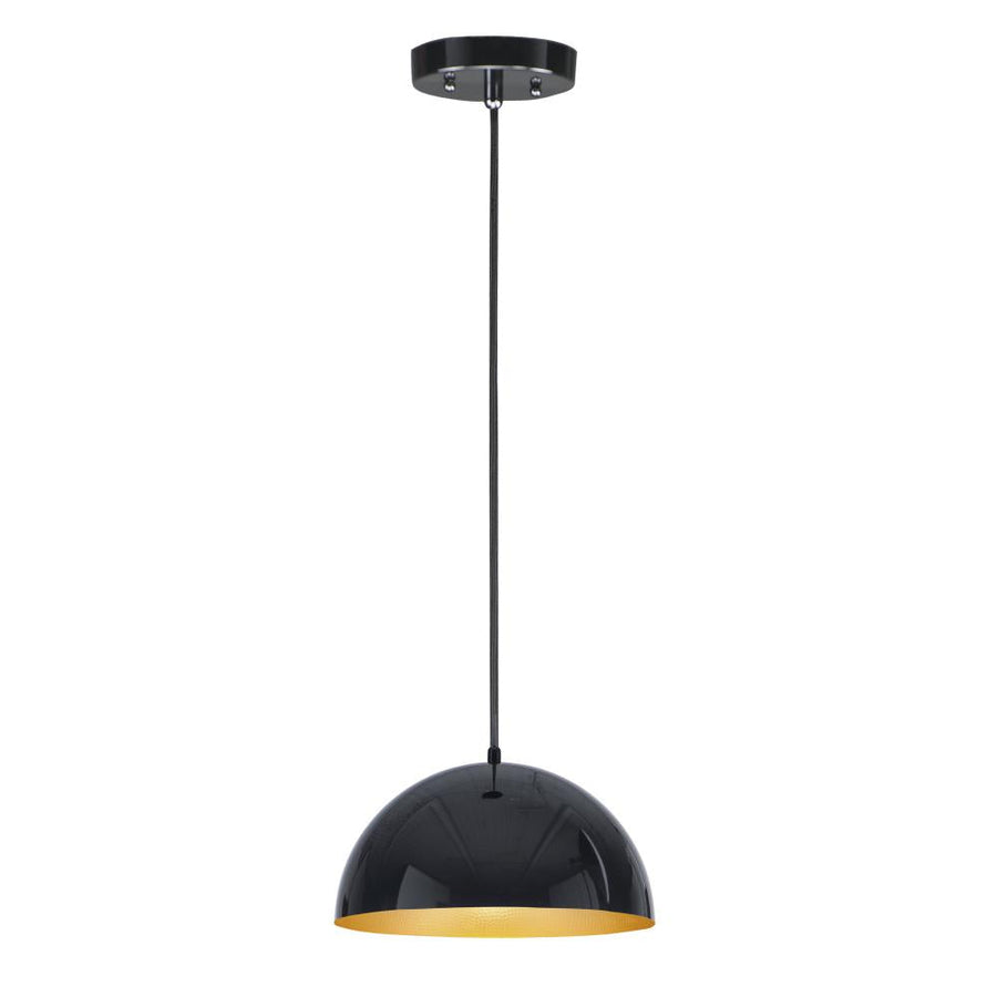 14 Inch Pendant – Gloss Black / Gold