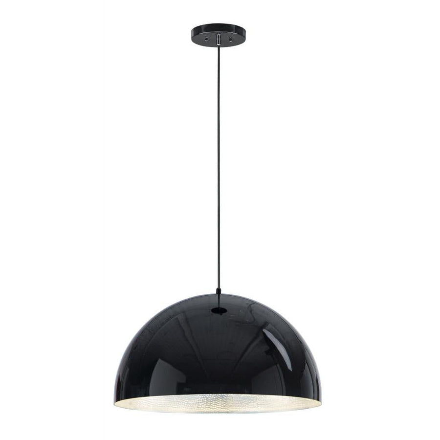 24 Inch Pendant – Gloss Black / Aluminum