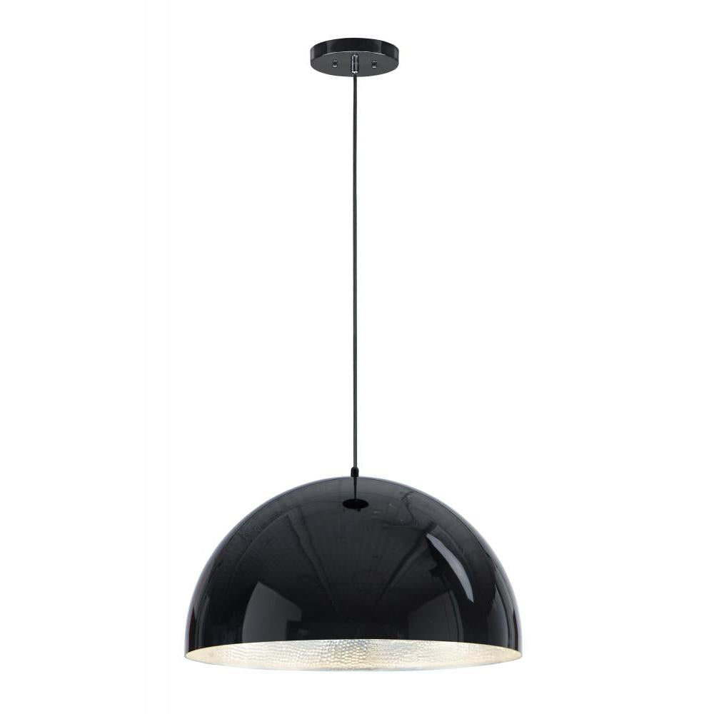24 Inch Pendant – Gloss Black / Aluminum