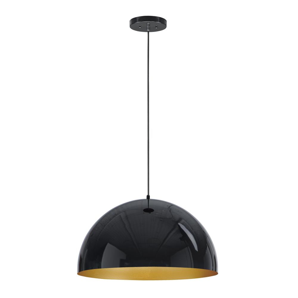24 Inch Pendant – Gloss Black / Gold