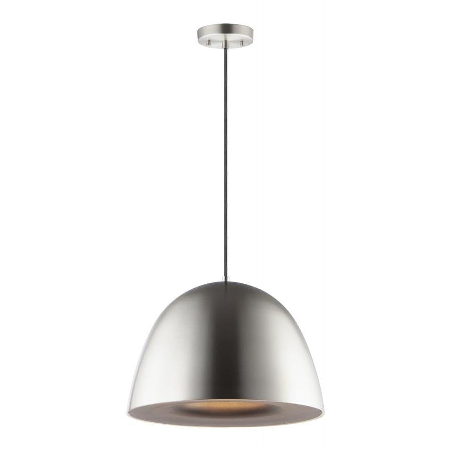 23.5 Inch Pendant – Satin Nickel / Black