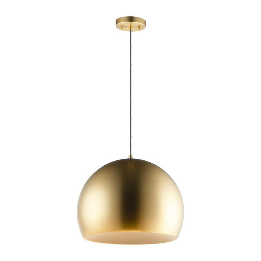 19.75 Inch Pendant – Satin Brass / Coffee