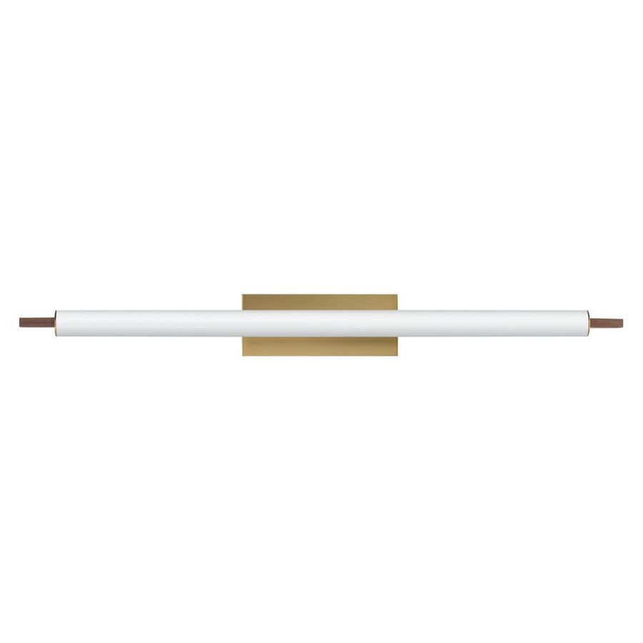 Joist 45.25 Inch Wall Sconce – Whit Alabaster / Natural Aged Brass – E24938-WNAB