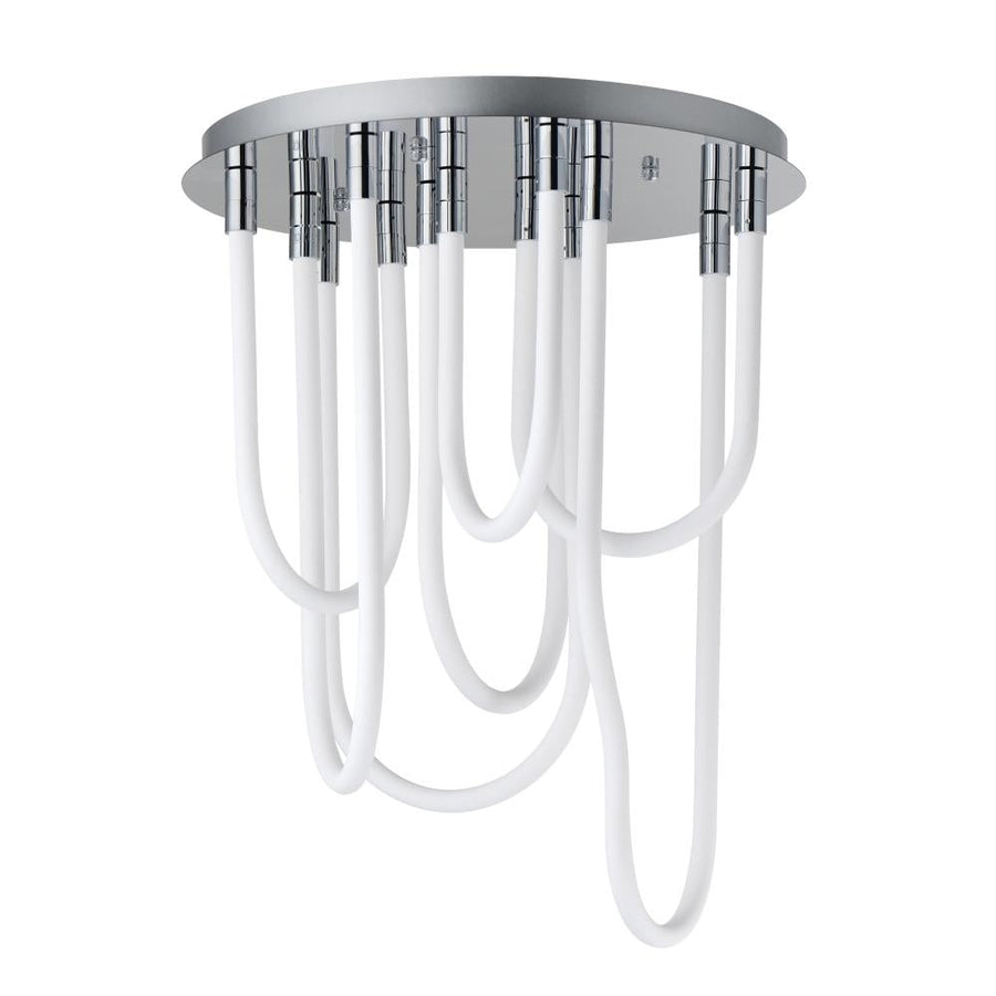 Soleil 20 Inch Flush Mount Chandelier – Polished Chrome – E24987-PC