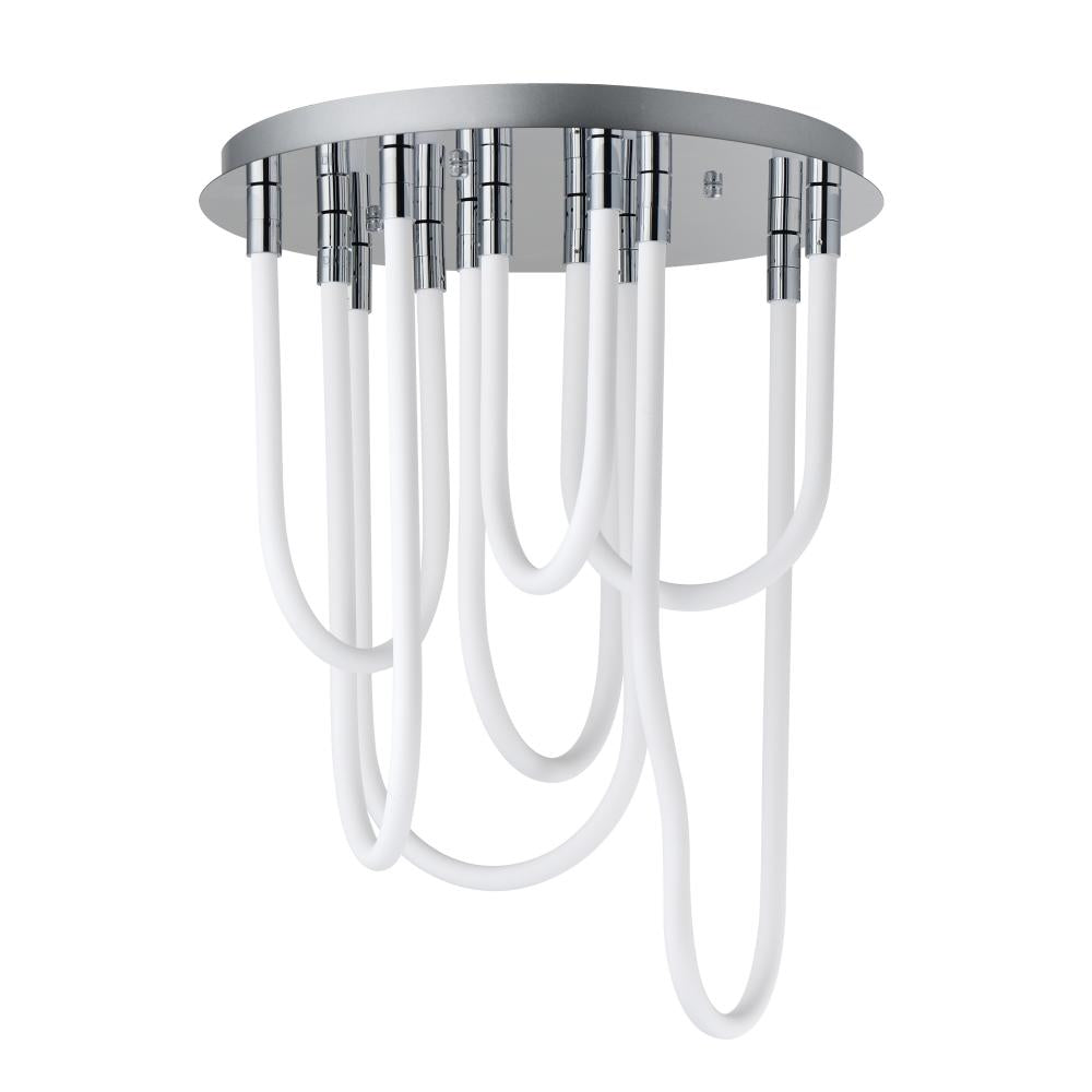 Soleil 20 Inch Flush Mount Chandelier – Polished Chrome – E24987-PC