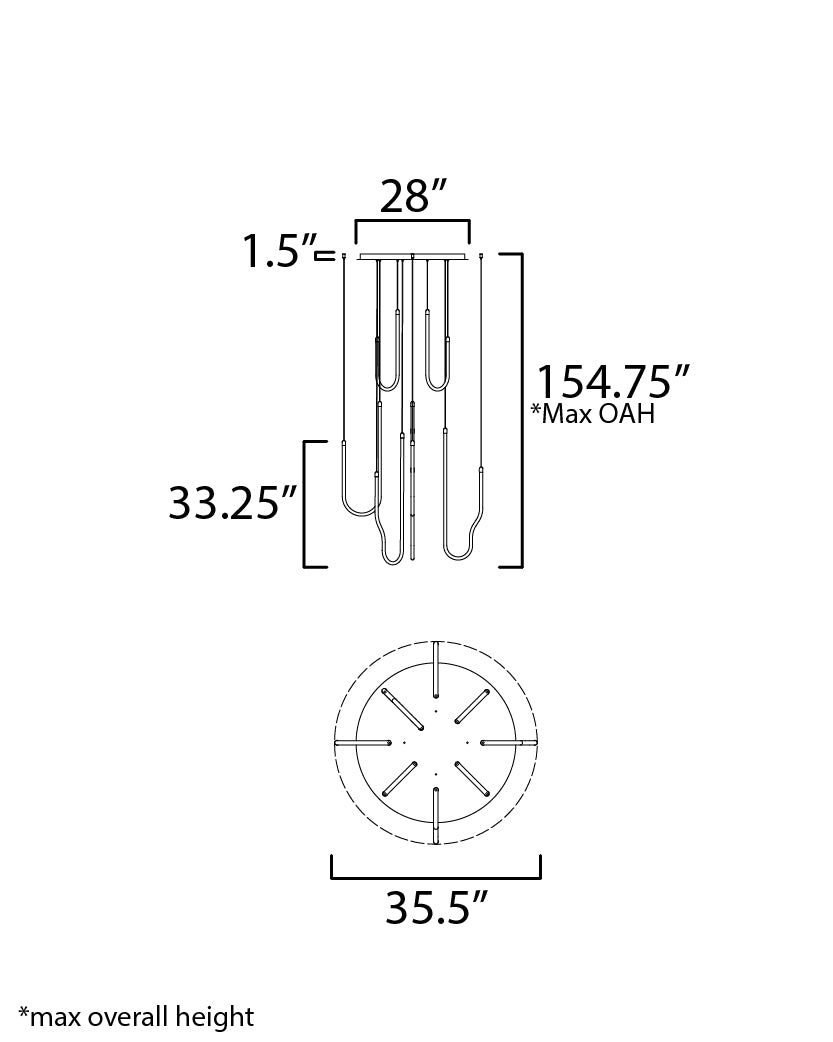 Soleil 35.5 Inch Multi – Polished Chrome – E24988-PC