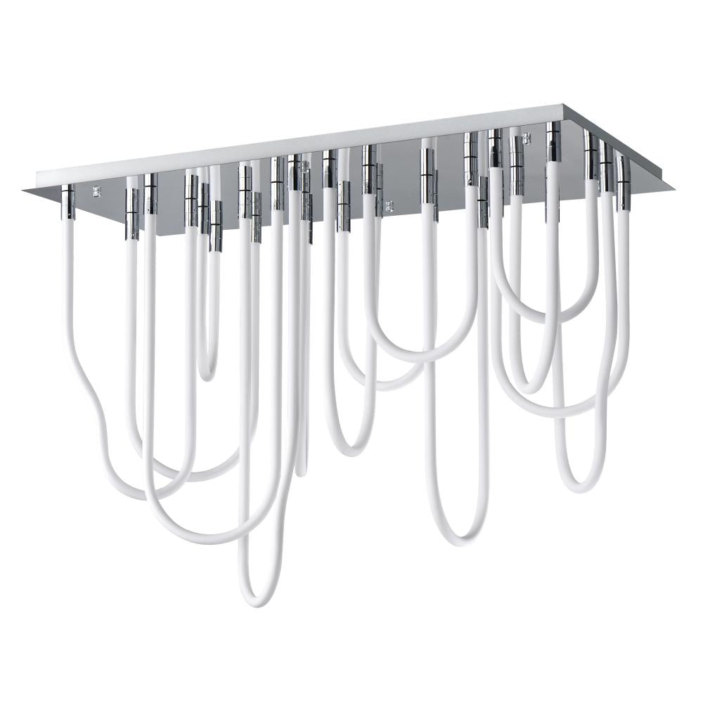 Soleil 20 Inch Flush Mount Chandelier – Polished Chrome – E24989-PC
