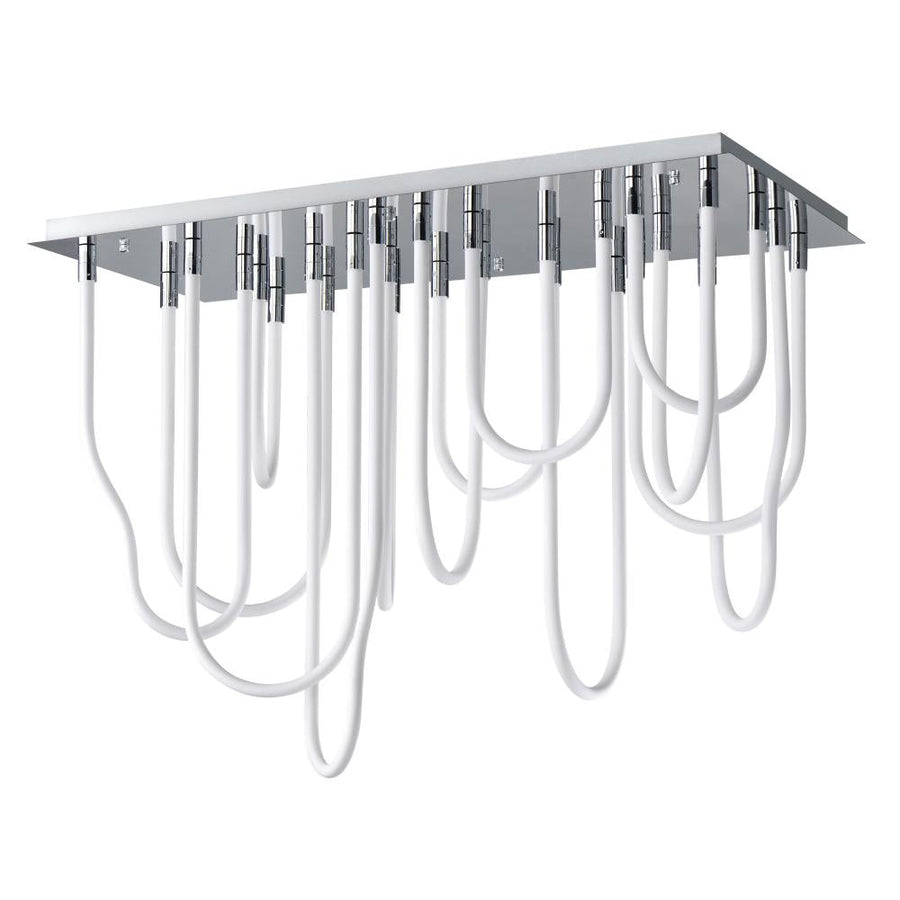 Soleil 20 Inch Flush Mount Chandelier – Polished Chrome – E24989-PC