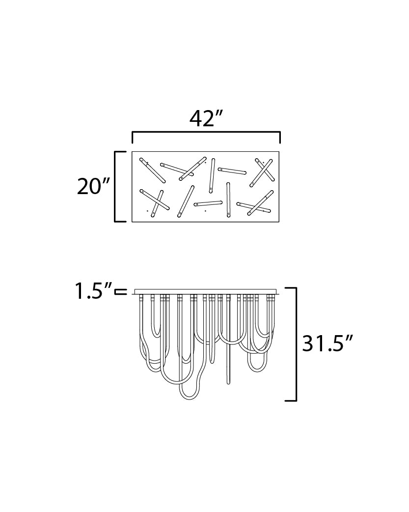 Soleil 20 Inch Flush Mount Chandelier – Polished Chrome – E24989-PC