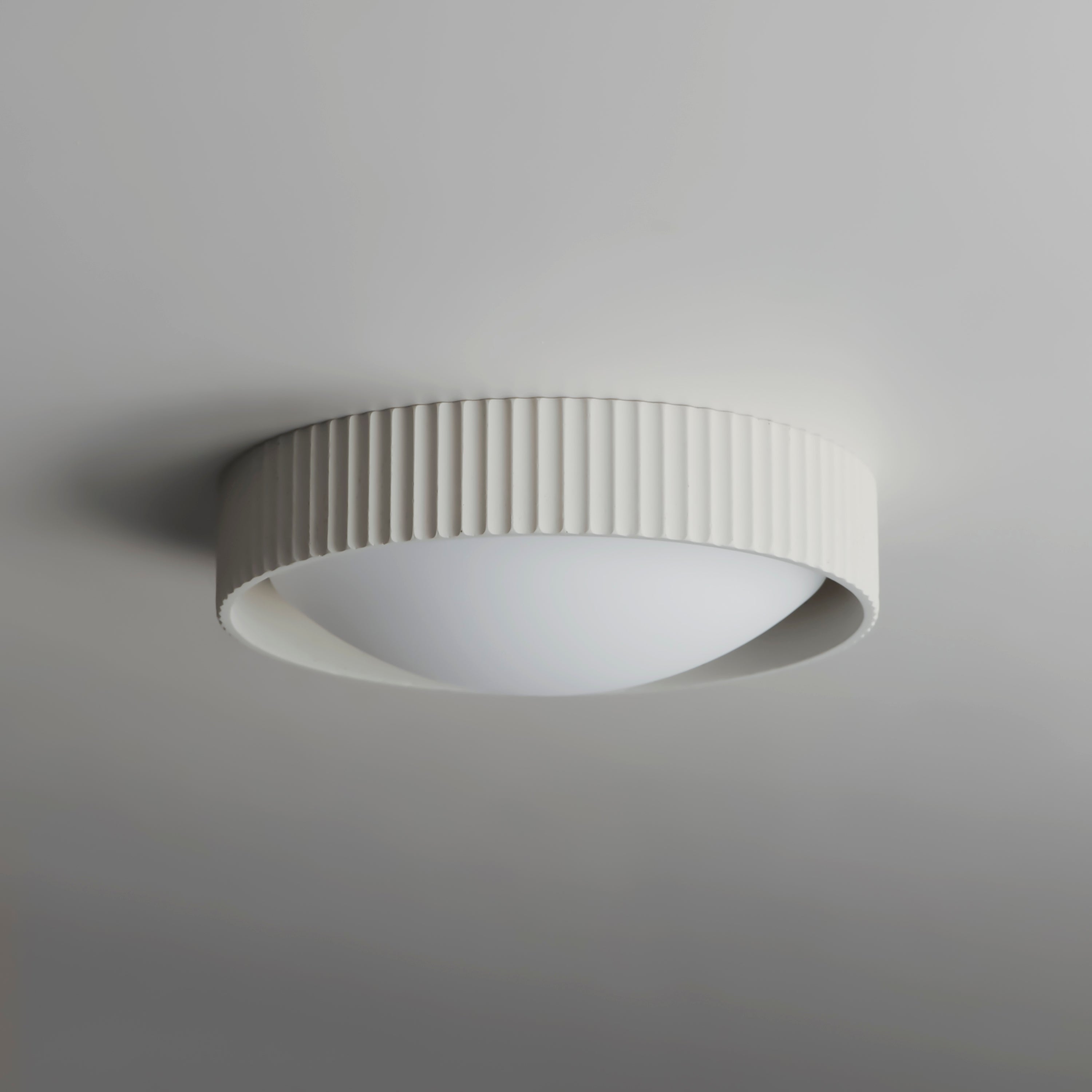 Souffle 13.75 Inch Flush Mount Ceiling Light – Chaulk White – E25051-CHK