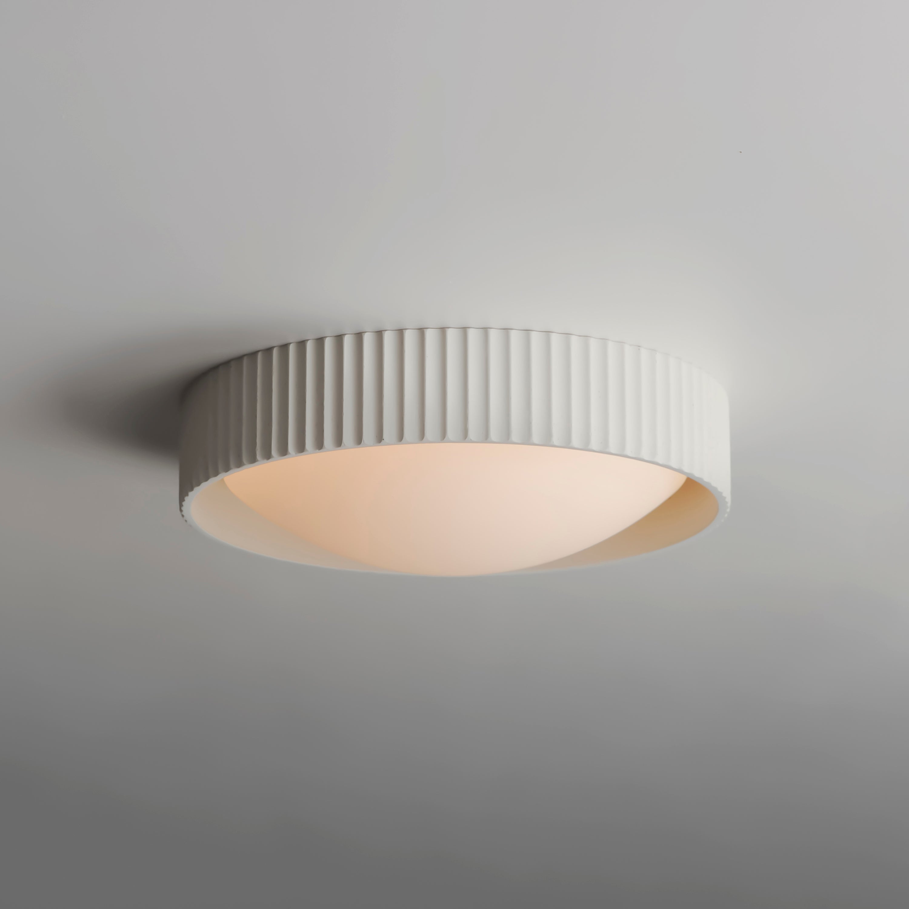 Souffle 13.75 Inch Flush Mount Ceiling Light – Chaulk White – E25051-CHK