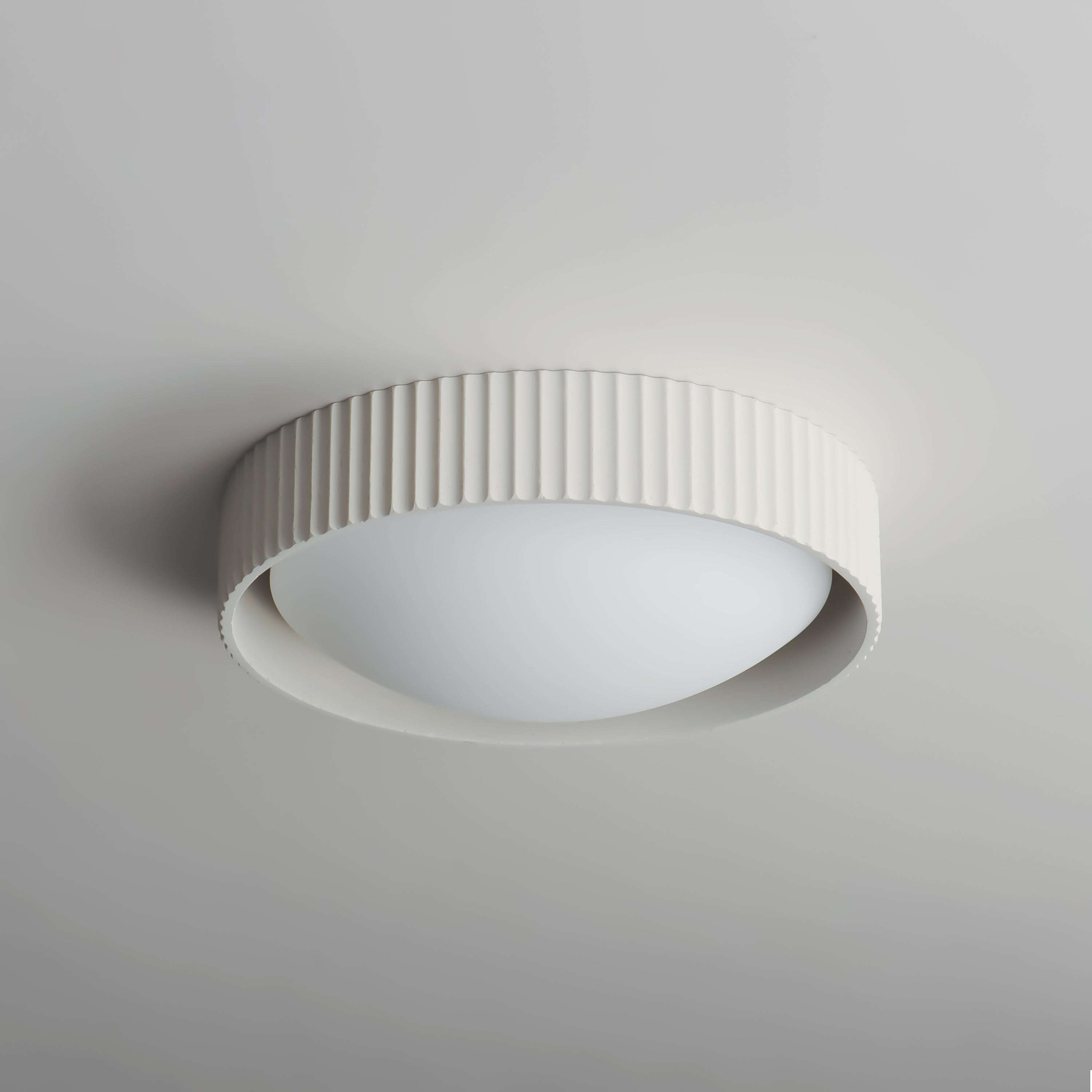 Souffle 13.75 Inch Flush Mount Ceiling Light – Chaulk White – E25051-CHK