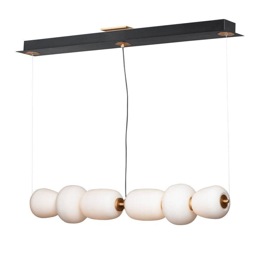 6 Inch Linear Pendant – Black / Gold