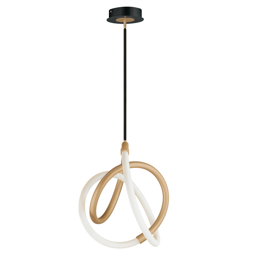 Mobius 10.5 Inch Mini Pendant Light – Black / Gold – E25092-01BKGLD