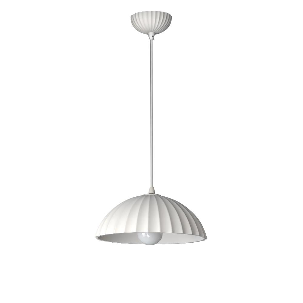 Basilica 13.75 Inch Single Pendant – Chaulk White – E25141-CHK