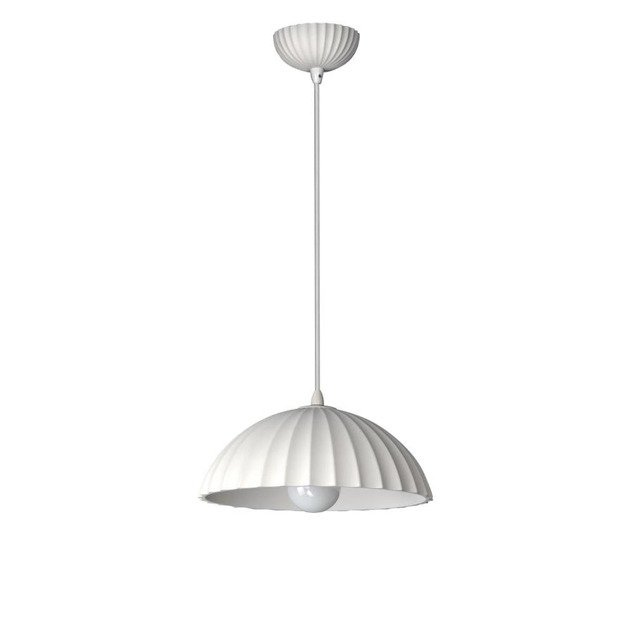 Basilica 13.75 Inch Single Pendant – Chaulk White – E25141-CHK