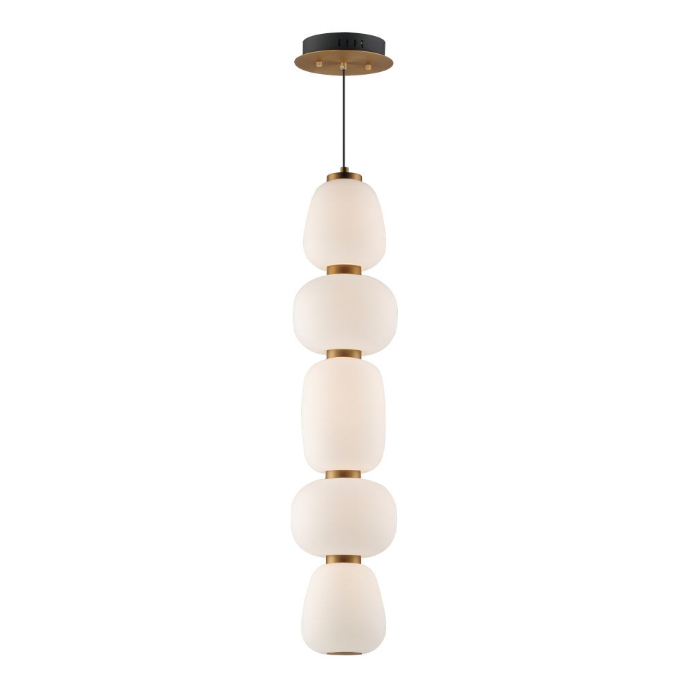 Soji 6 Inch Single Pendant – Black / Gold – E25165-92BKGLD
