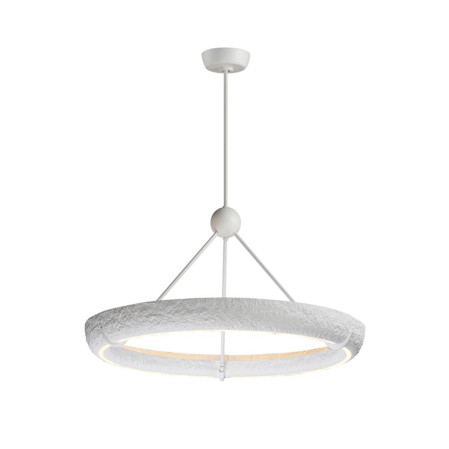 Geist 35.5 Inch Ring Pendant – Textured White – E25193-TW