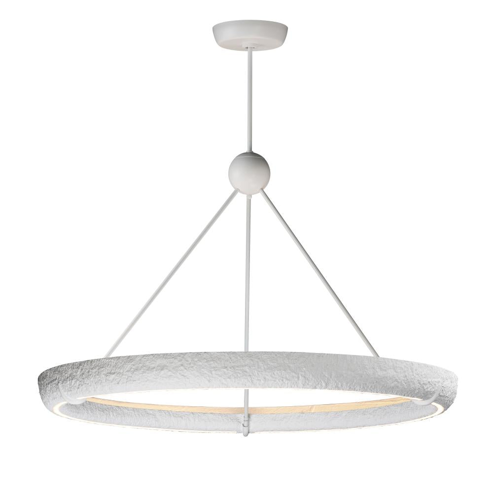 Geist 47.25 Inch Ring Pendant – Textured White – E25194-TW