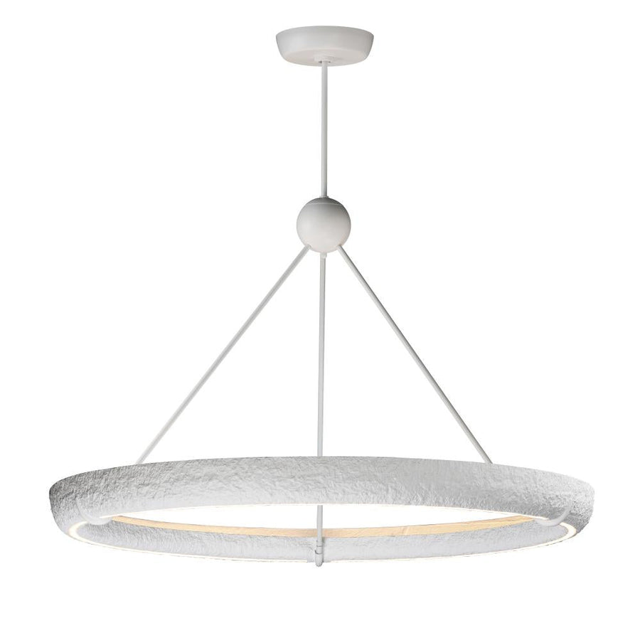 Geist 47.25 Inch Ring Pendant – Textured White – E25194-TW
