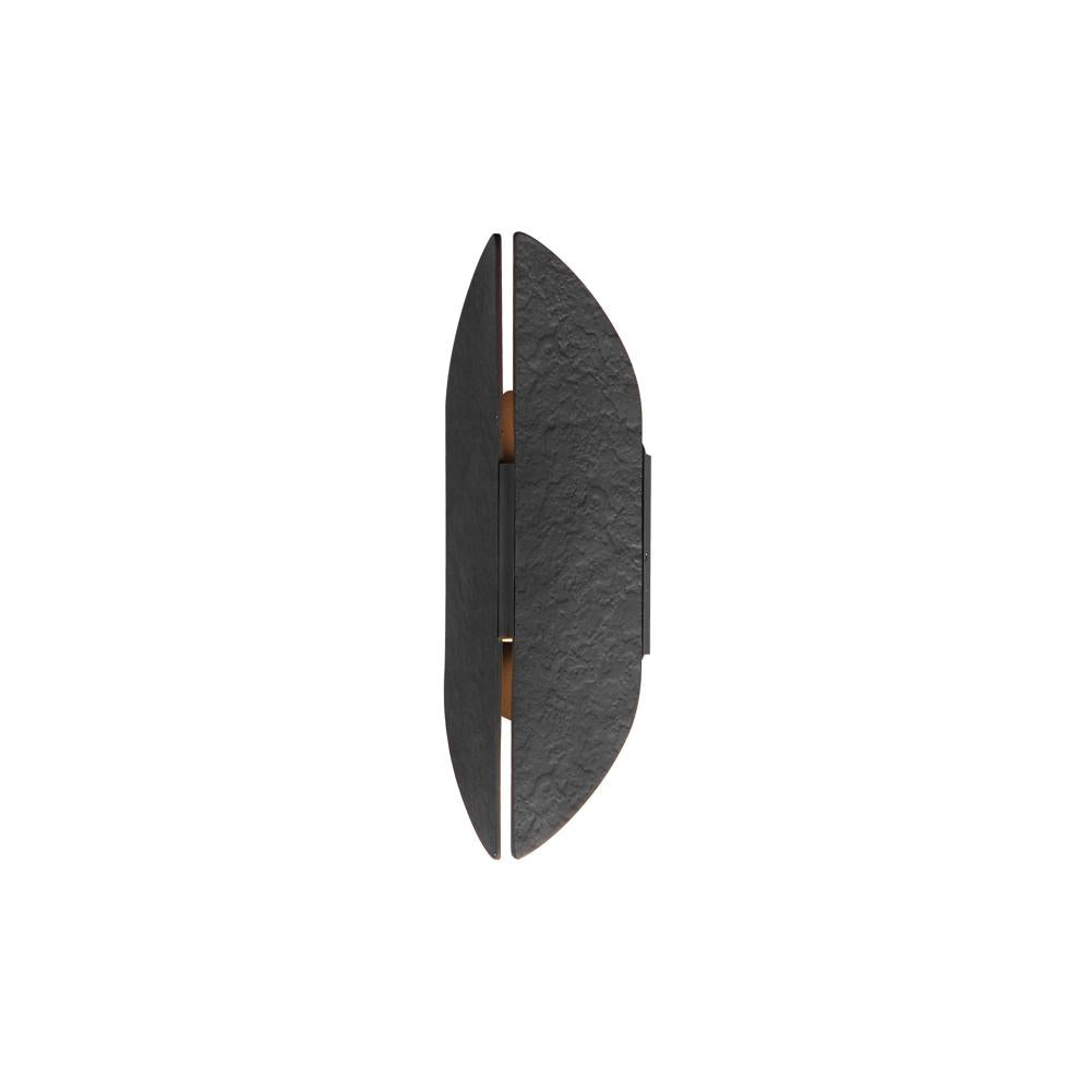 4.75 Inch Outdoor Wall Light – Black / Antique Brass
