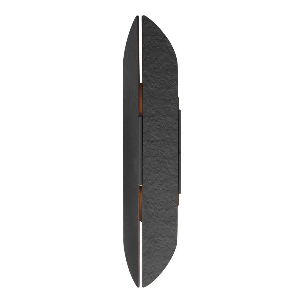 4.75 Inch Outdoor Wall Light – Black / Antique Brass