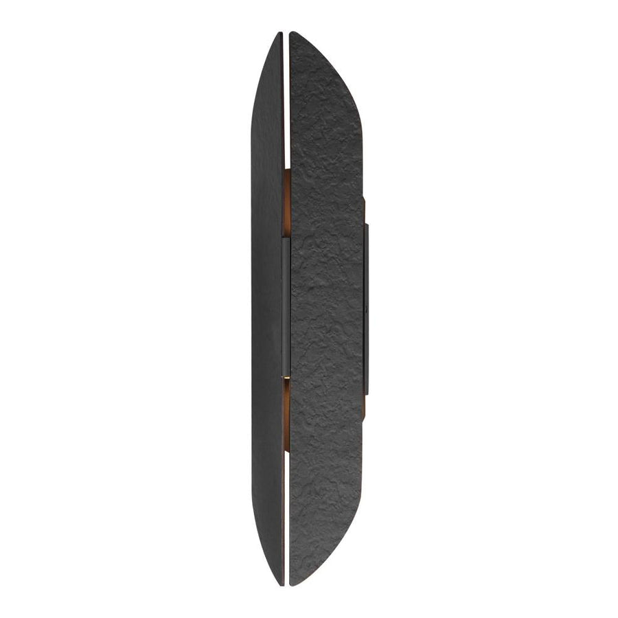 4.75 Inch Outdoor Wall Light – Black / Antique Brass