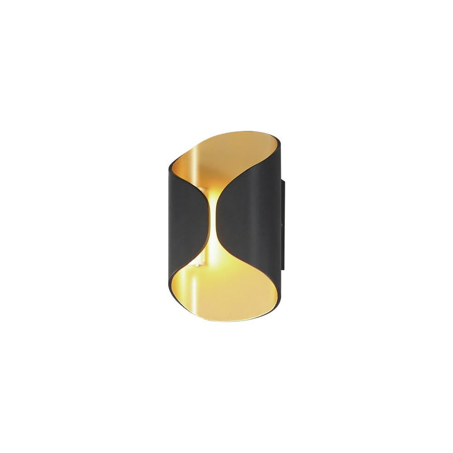 6.25 Inch Outdoor Wall Light – Black / Gold