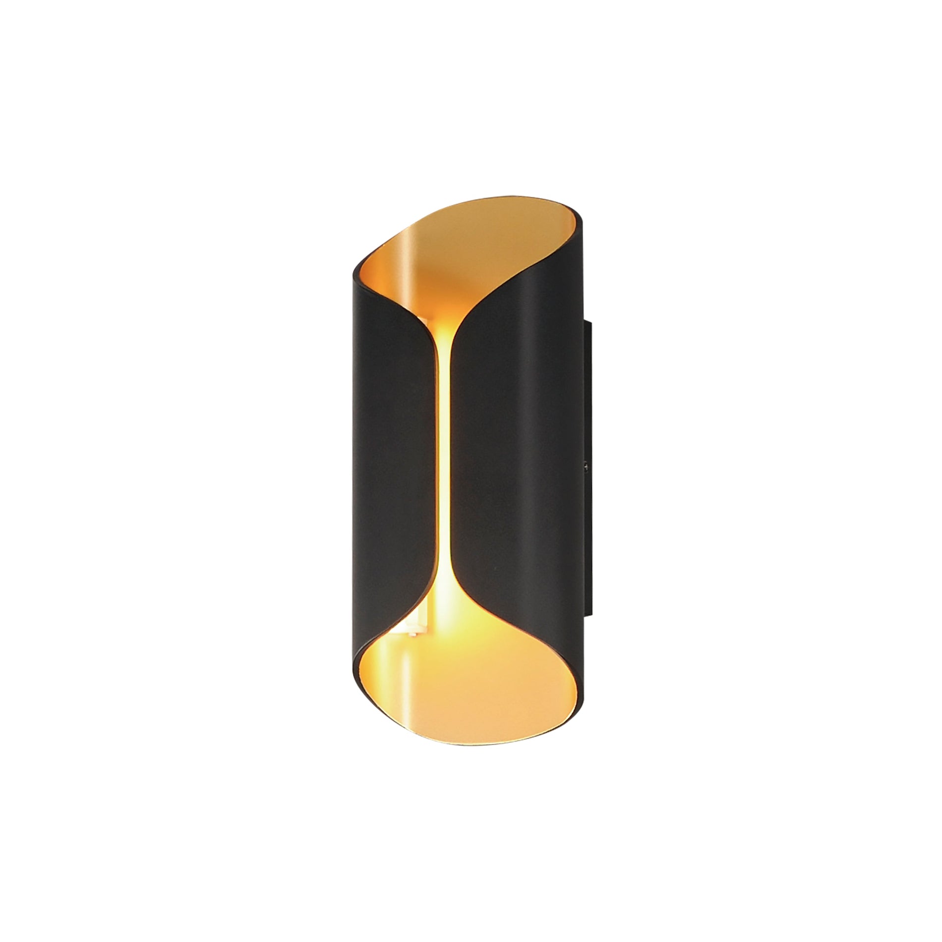 Folio 6.25 Inch Outdoor Wall Sconce – Black / Gold – E30152-BKGLD