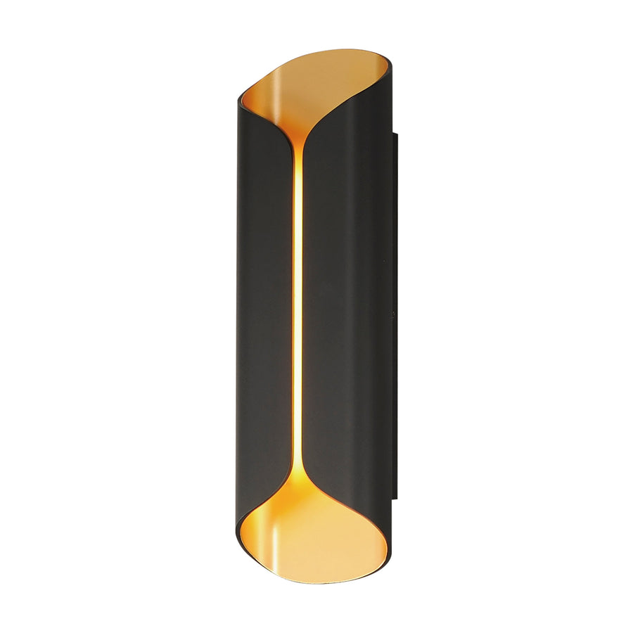 Folio 6.25 Inch Outdoor Wall Sconce – Black / Gold – E30156-BKGLD