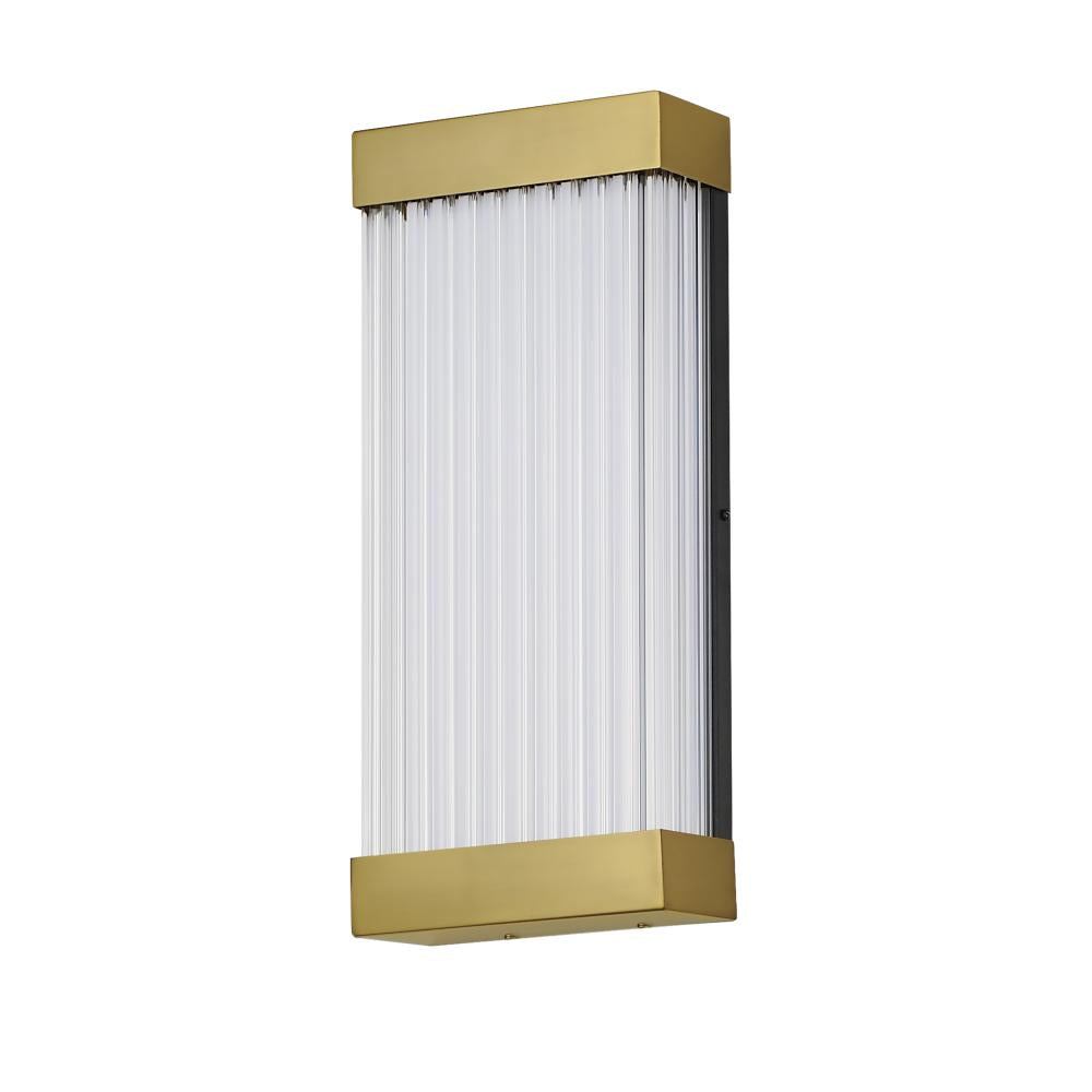 8 Inch Outdoor Wall Light – Natural Aged Brass