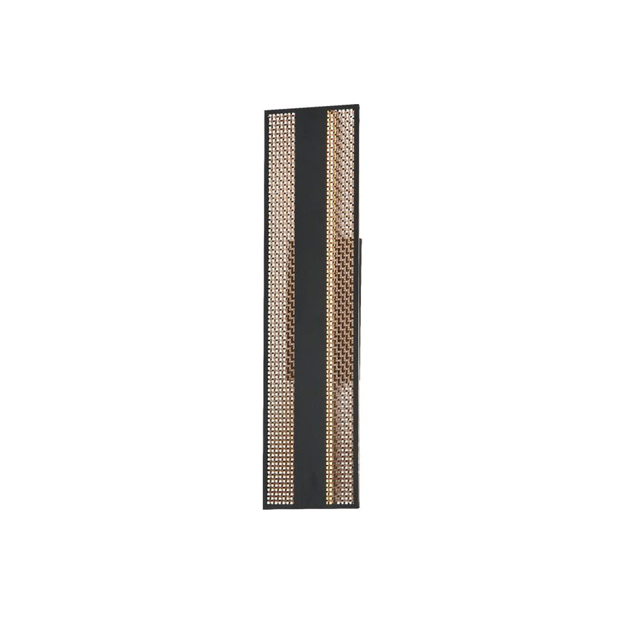 Interlace 6.5 Inch Outdoor Wall Sconce – Black/Aged Copper – E30292-ACPBK