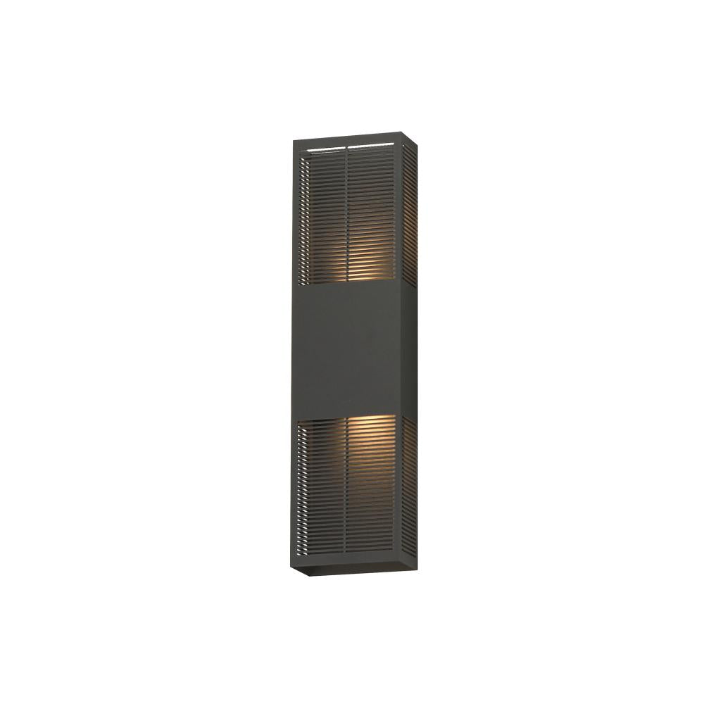 Grate 6.25 Inch Outdoor Wall Sconce – Architectural Bronze – E30394-ABZ