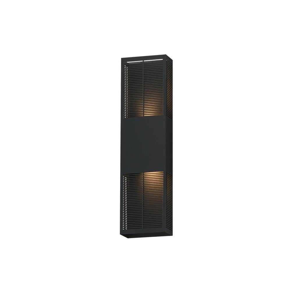 Grate 6.25 Inch Outdoor Wall Sconce – Black – E30394-BK