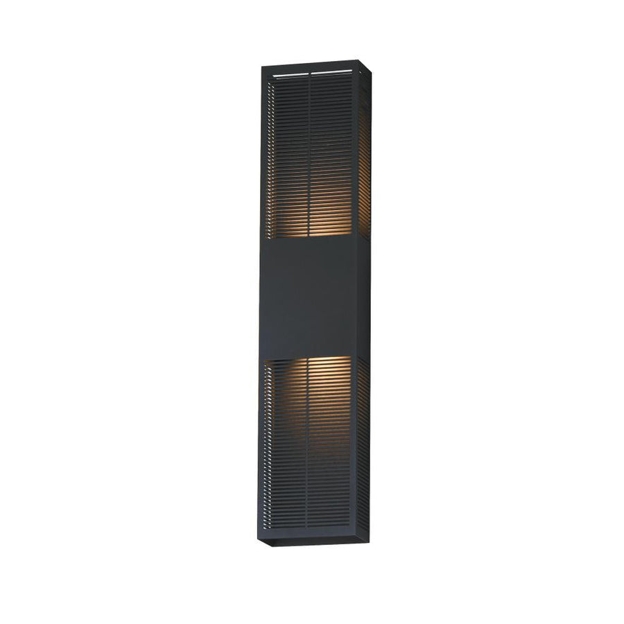 Grate 6.25 Inch Outdoor Wall Sconce – Black – E30395-BK