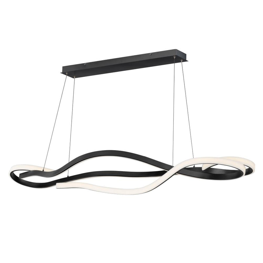Serpentine 13.75 Inch Linear Pendant – Black – E30666-BK
