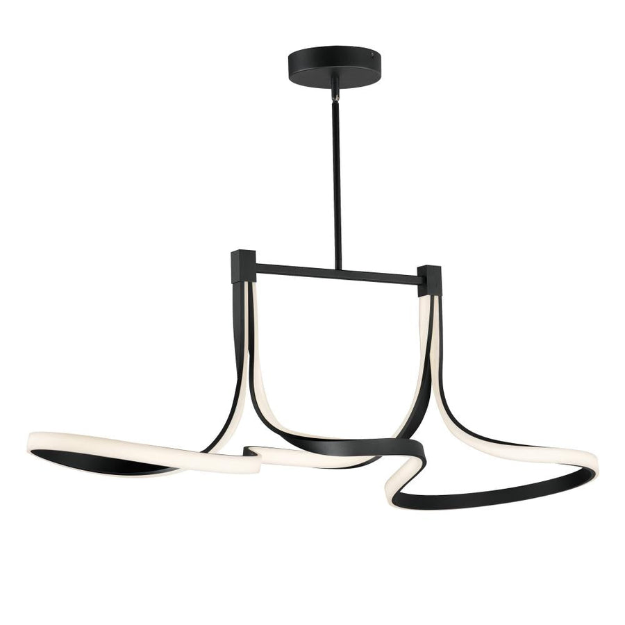 Serpentine 16.25 Inch Linear Pendant – Black – E30668-BK