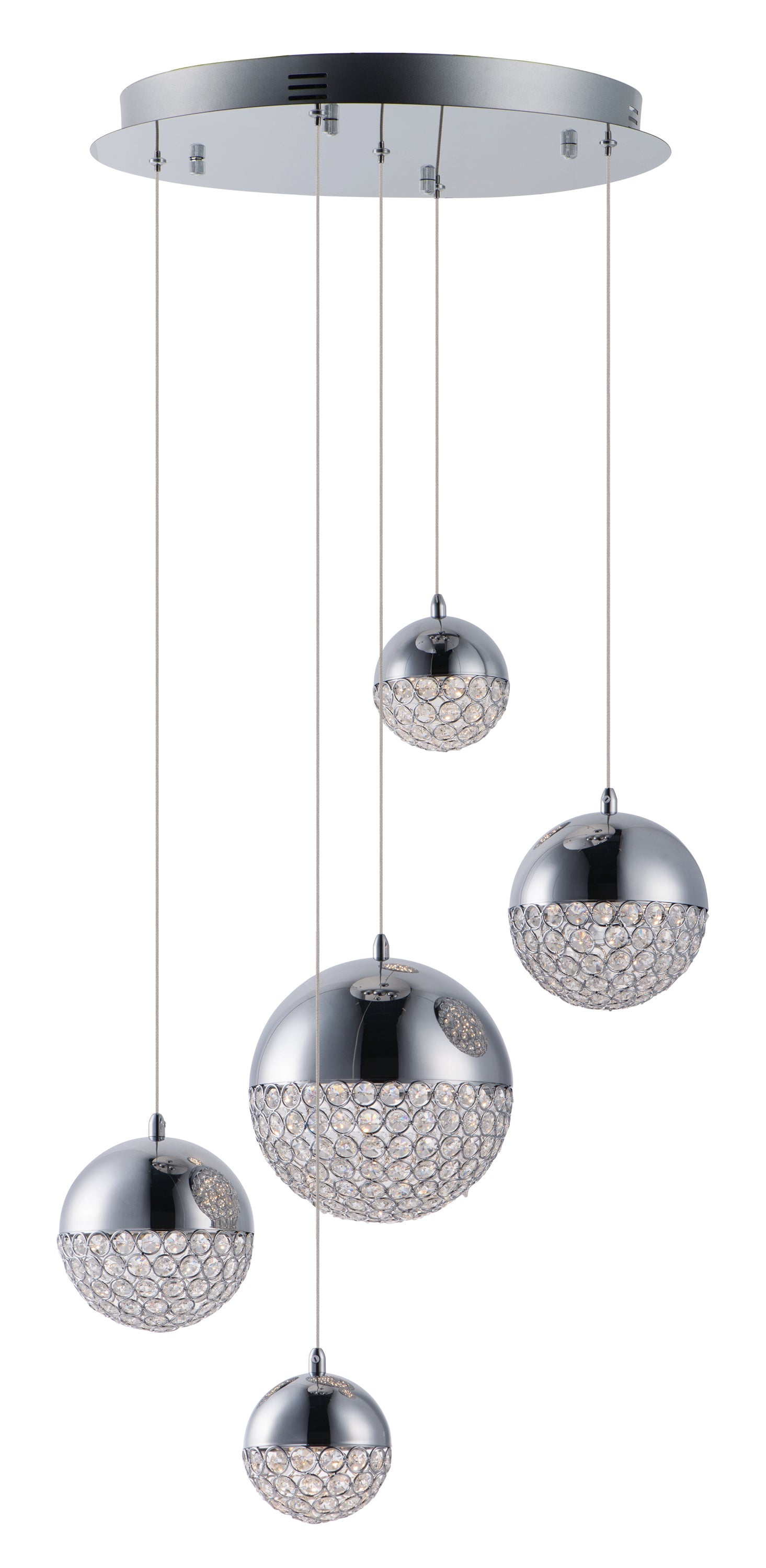 ET2 Lighting E31227-20PC Multi-Light Pendant - Polished Chrome