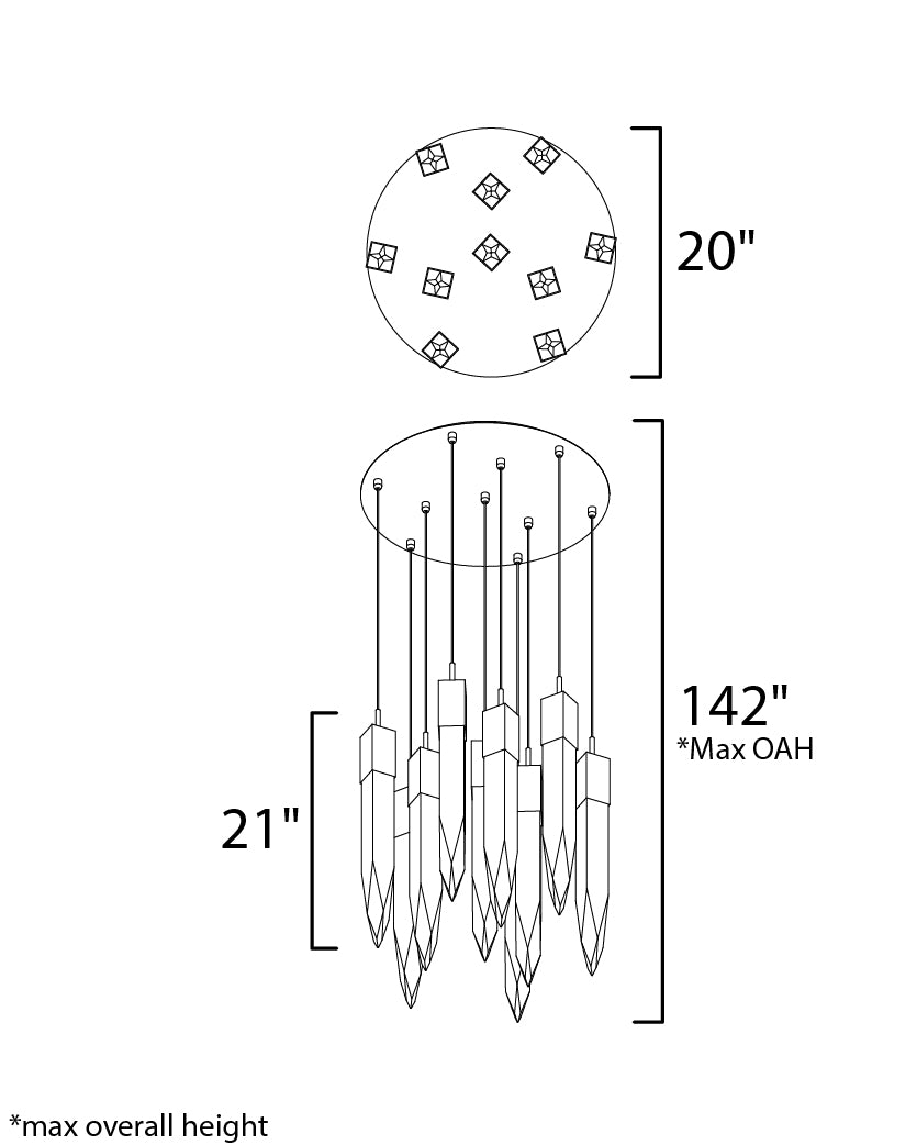 20 Inch Pendant – Polished Chrome
