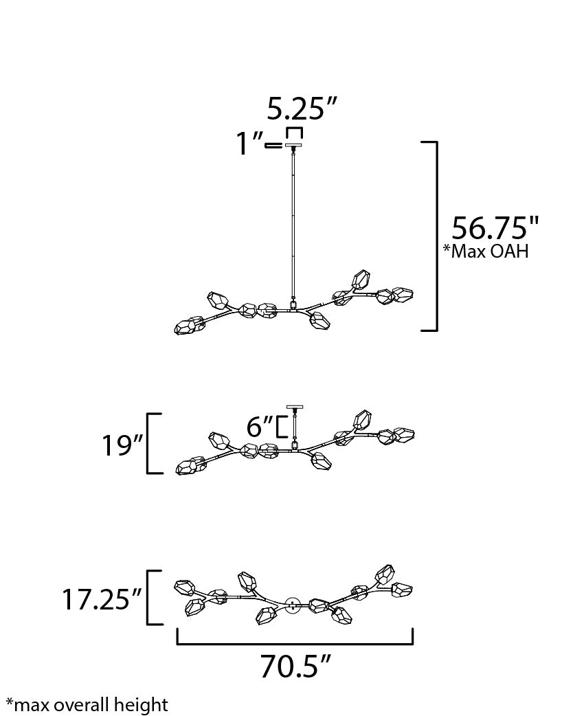 17.25 Inch Pendant – Black