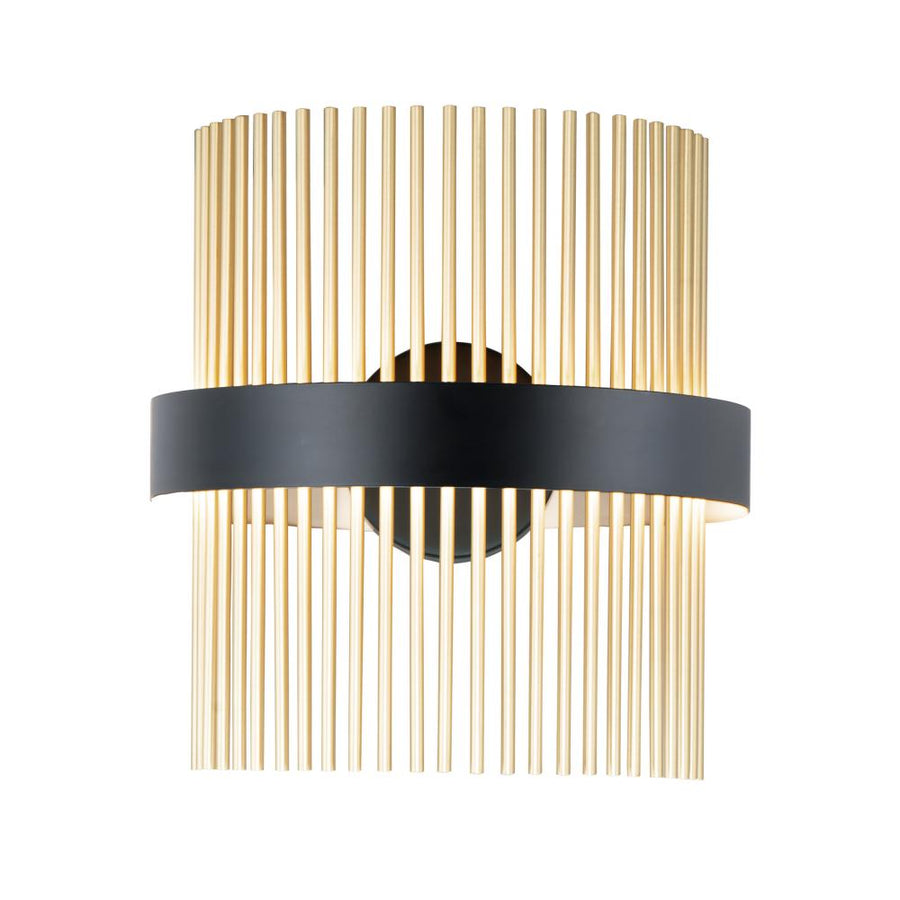 Chimes 5CCT 7 Inch Wall Sconce – Black / Satin Brass – E34251-BKSBR