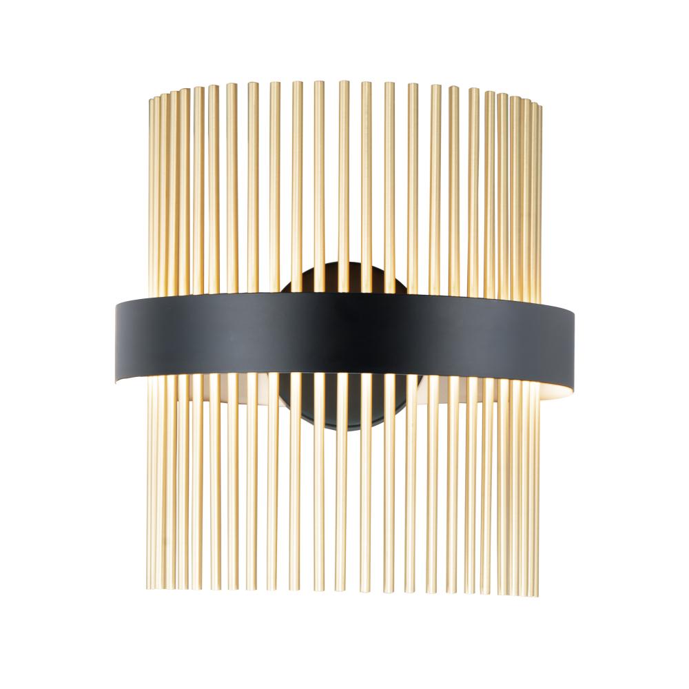 Chimes 5CCT 7 Inch Wall Sconce – Black / Satin Brass – E34251-BKSBR