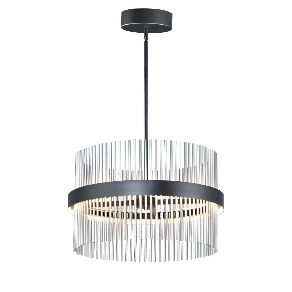 Chimes WiZ 23.75 Inch Single Pendant – Black / Satin Nickel – E34255-BKSN